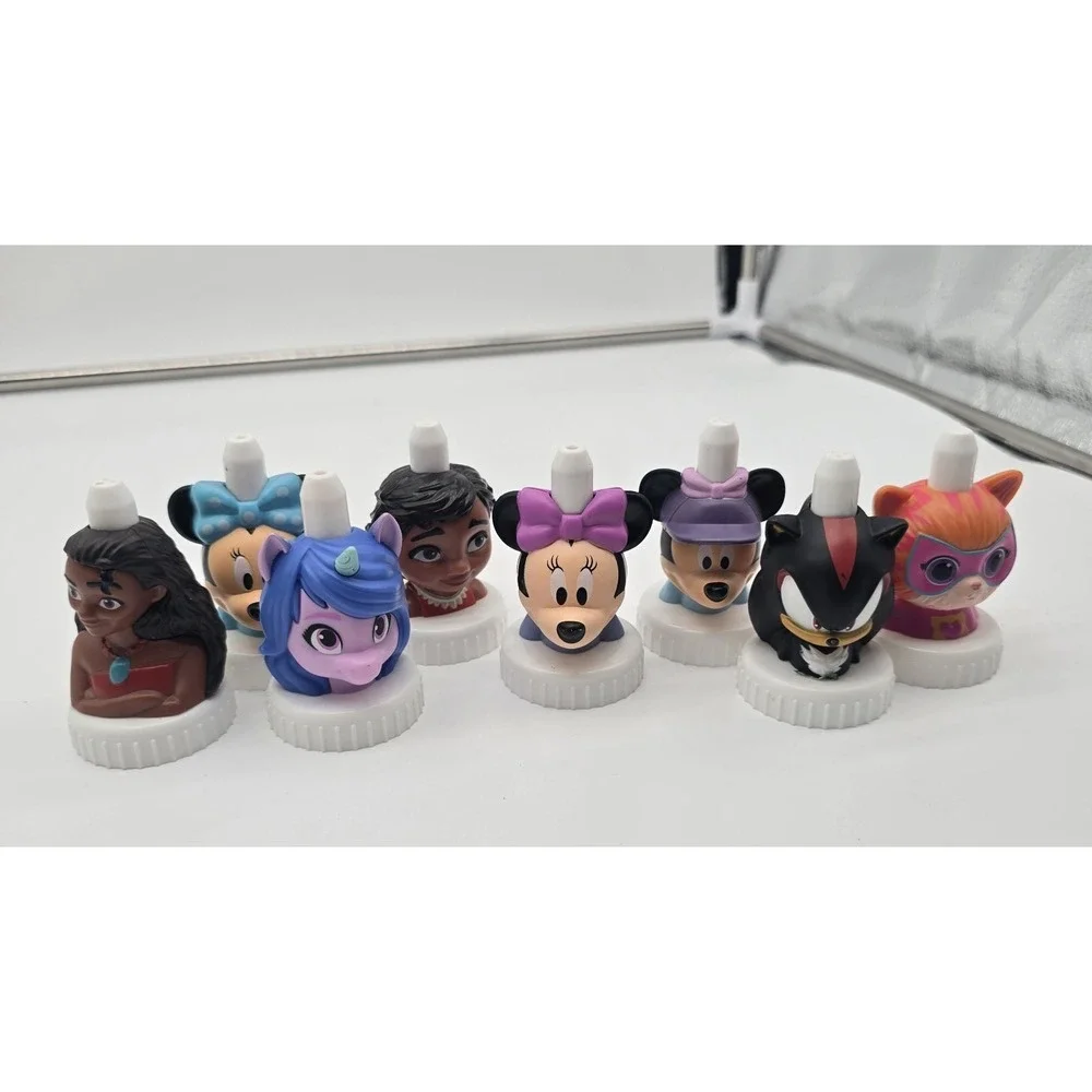 Good 2 Grow Lot 8 Juice Bottle Toppers Disney Characters Mickey‎ Minnie Pony